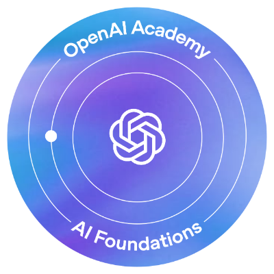 OpenAI Academy AI Foundations badge
