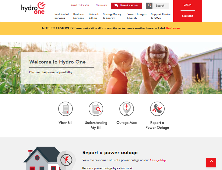 HydroOne - Homepage